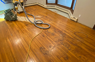 Fargo hardwood floor refinishing Before