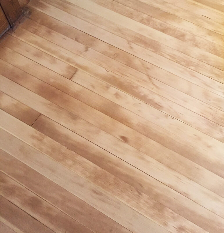 Bruising on a fir floor