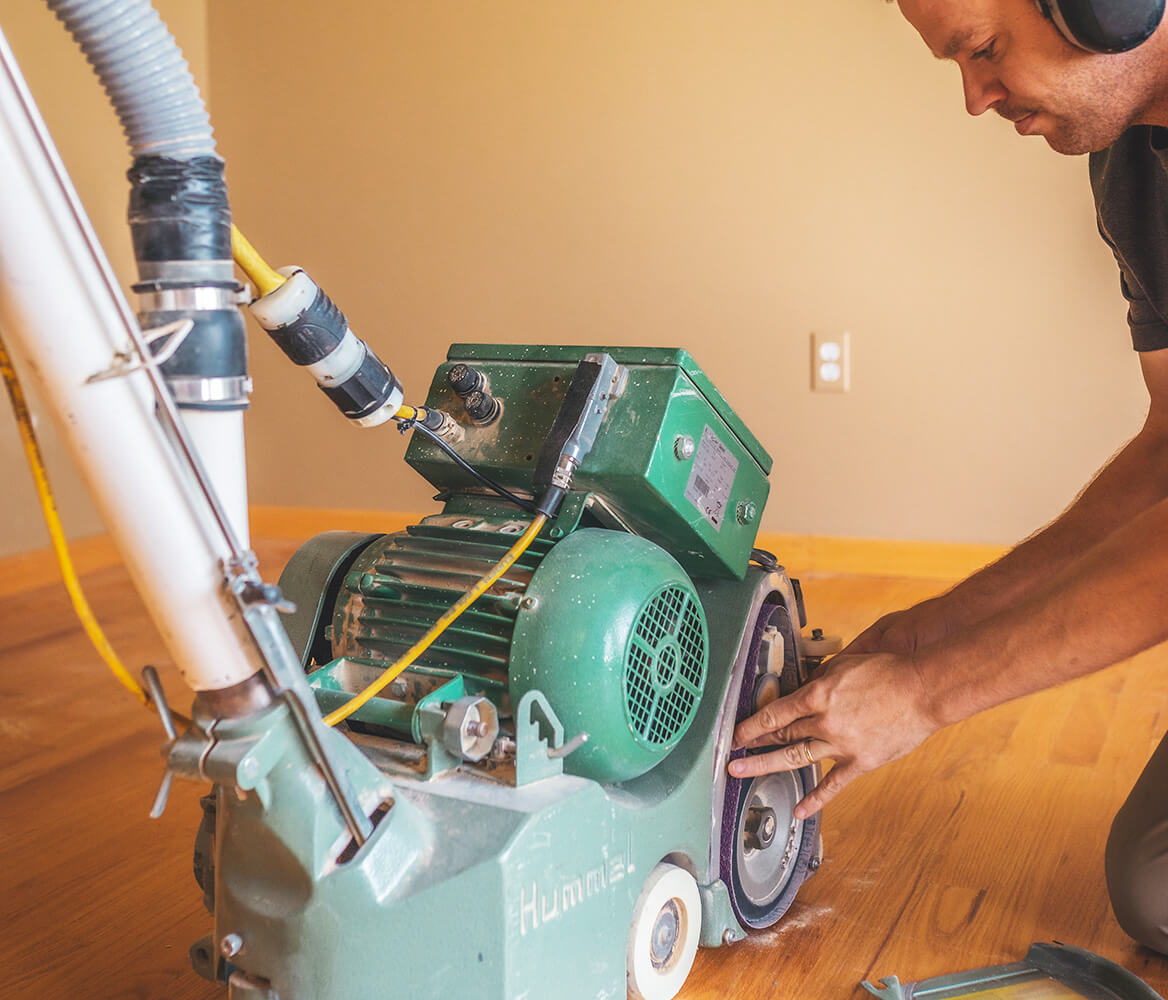 Ready to sand a wood floor