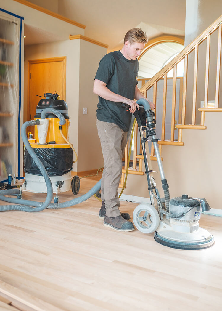 Buffing Hardwood Floor