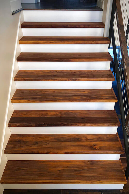 Walnut stair treads